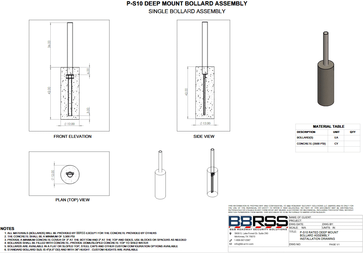 Bollards | B&B Roadway & Security Solutions